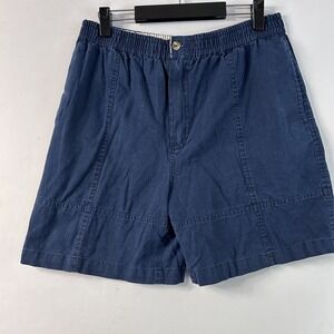 VTG Kore Made From Scratch Women's Ramie Linen Blend Blue Pull On Button Pockets